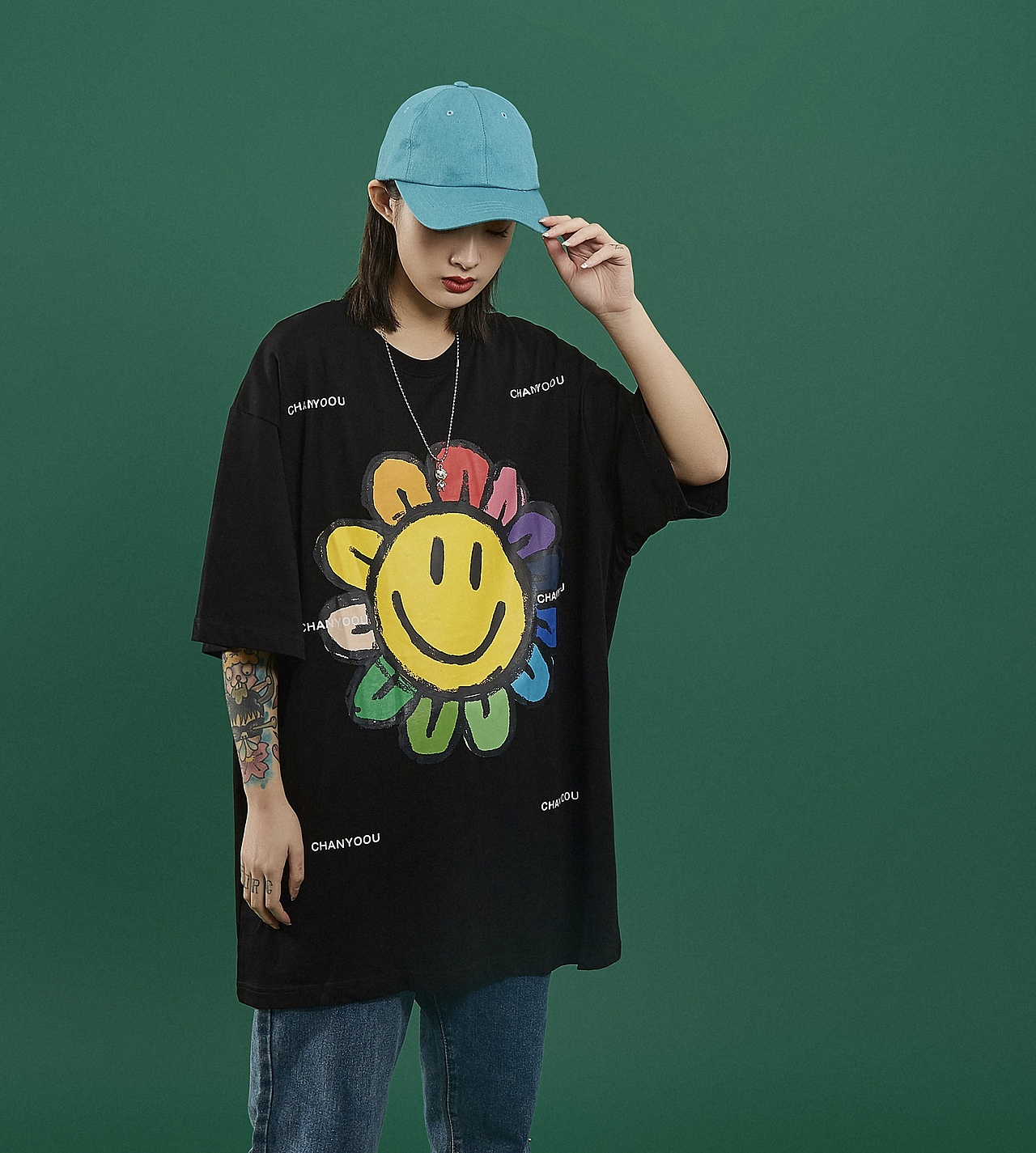潮牌笑脸太阳花