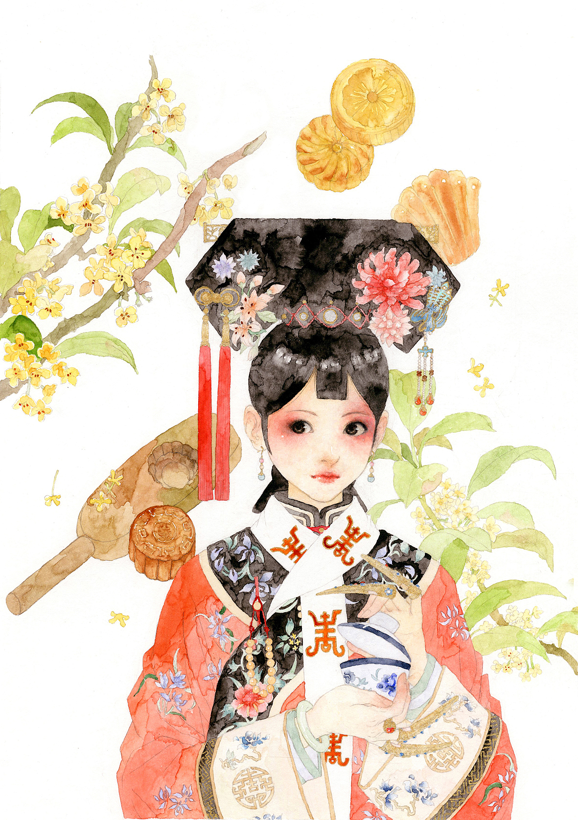 2020作品总结——庚子.节气.花卉（图ZMjM5MTU3Nzk2） - 商业插画 - 站酷设计师白洺宇原创素材 - 站酷ZCOOL