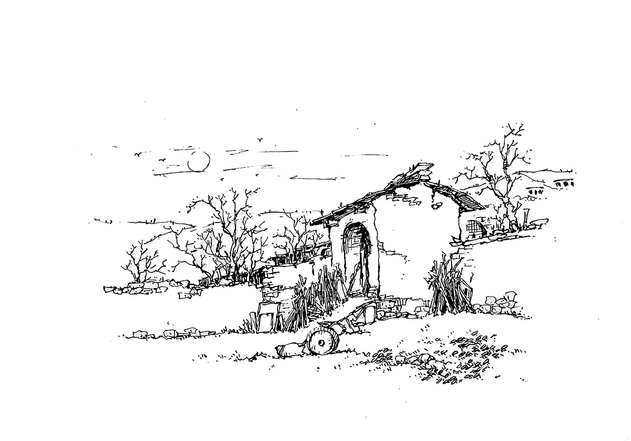 陕北古建筑速写——画里陕北