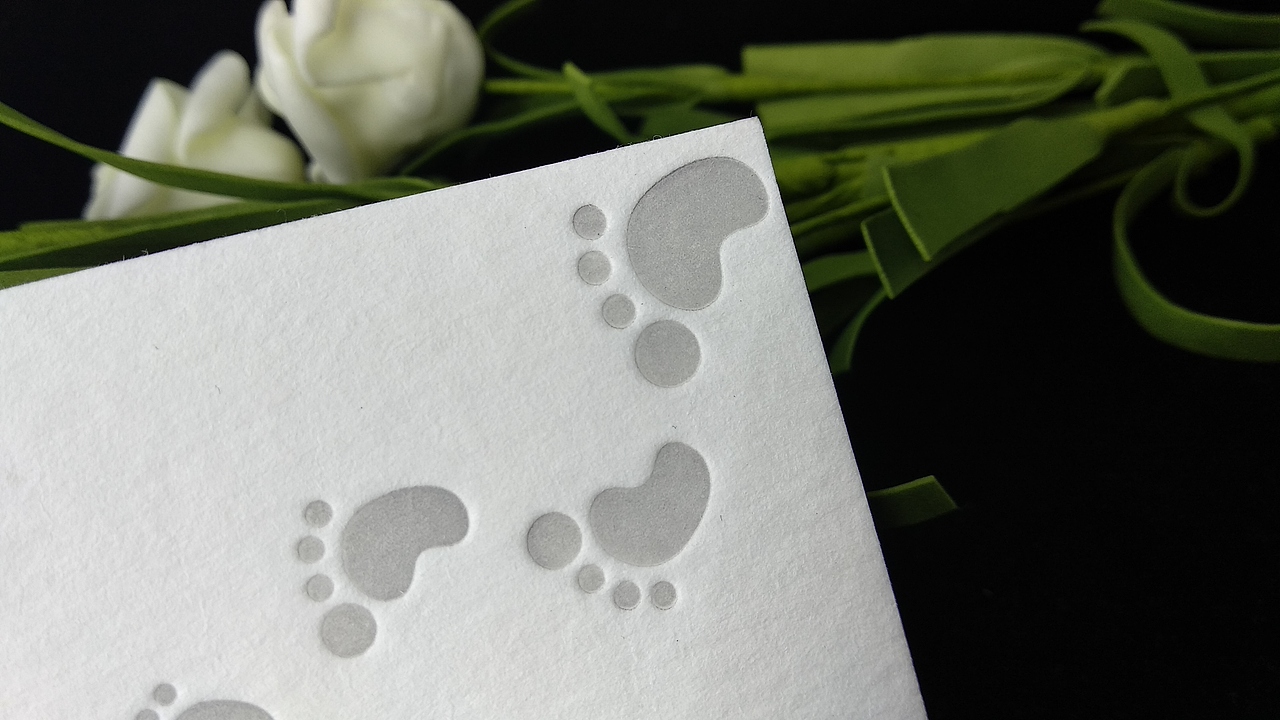 脚印名片凸版印刷