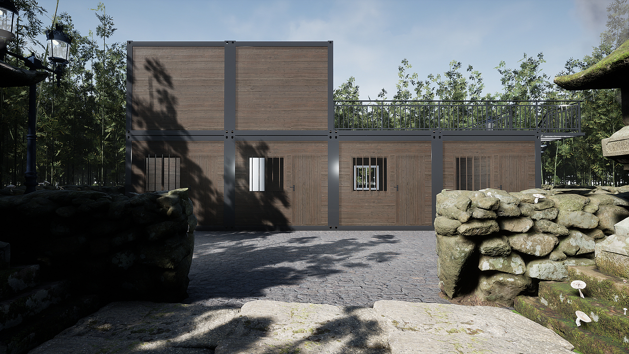 UE4室外竹林箱房