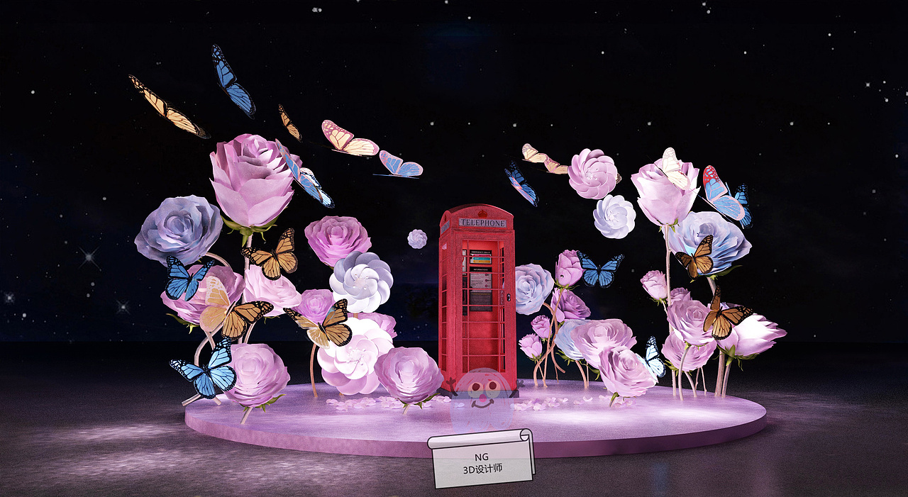 户外春季主题美陈点位设计3D效果图（图ZMjk0MDY1NzMy） - 场景 - 站酷设计师3D设计师NG男原创素材 - 站酷ZCOOL