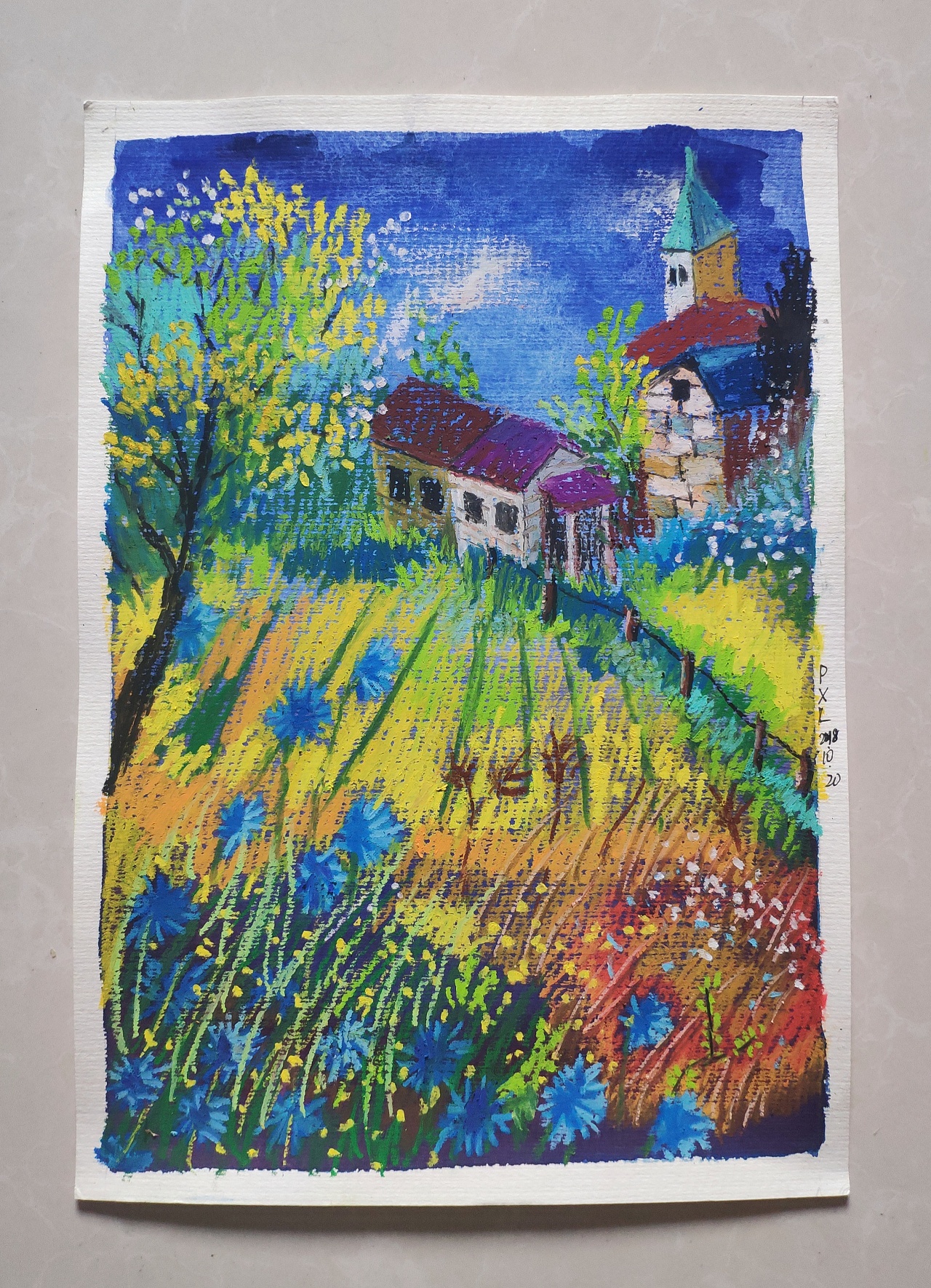 重彩油画棒第二幅画