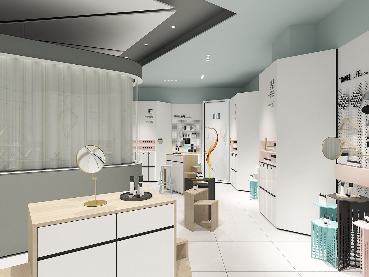 養(yǎng)膚護膚館×SMOO I 美容店鋪設(shè)計（圖ZMjc2NDgxNjQ4） - 其他空間 - 站酷設(shè)計師Armin阿民原創(chuàng)素材 - 站酷ZCOOL