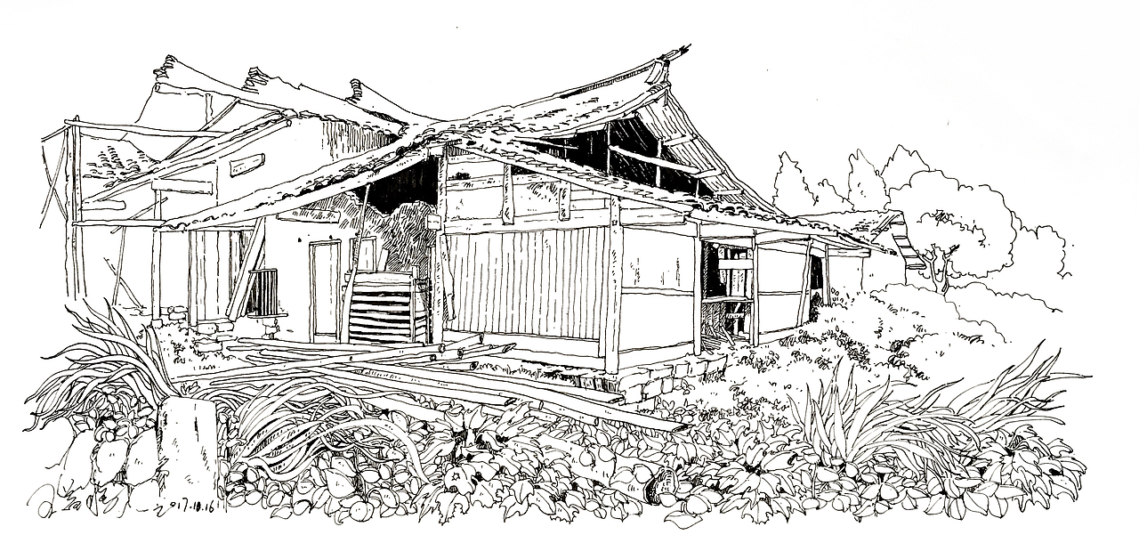 深山里的老房子【钢笔画】（图ZMTQzMzM1OTg0） - 绘画 - 站酷设计师一盆原创素材 - 站酷ZCOOL