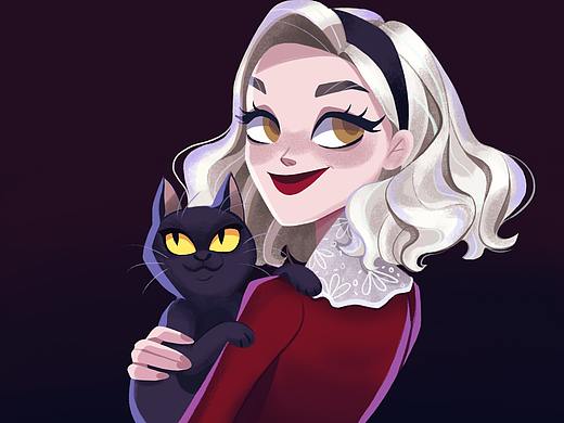 抱猫少女（个人主页-ZNDQ2NTIzNDA=） - 创作习作 - 站酷设计师天卫五原创素材 - 站酷ZCOOL