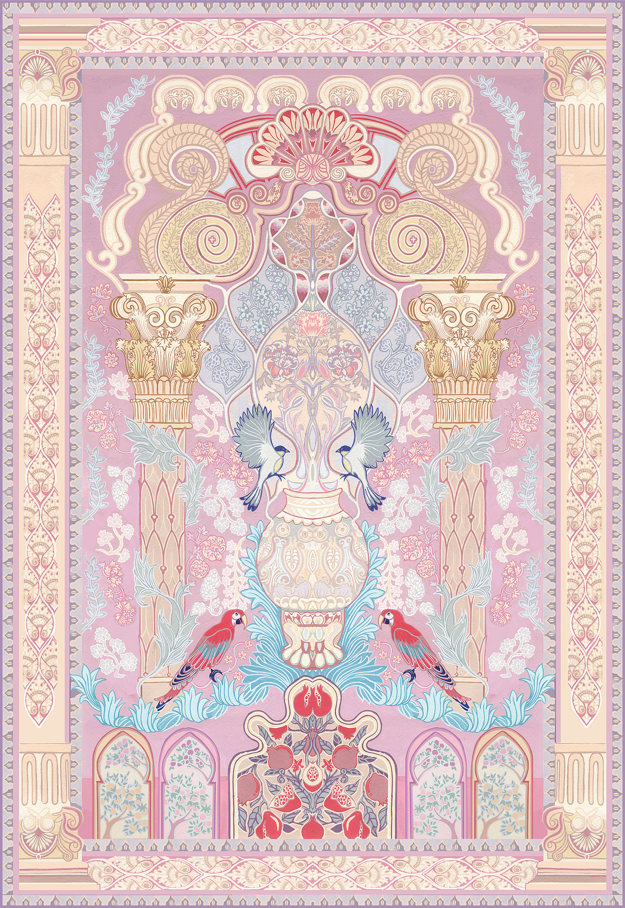 毕设挂毯secret garden（图ZMzMwODM4MTY=） - 工艺品设计 - 站酷设计师vivien_zxw原创素材 - 站酷ZCOOL