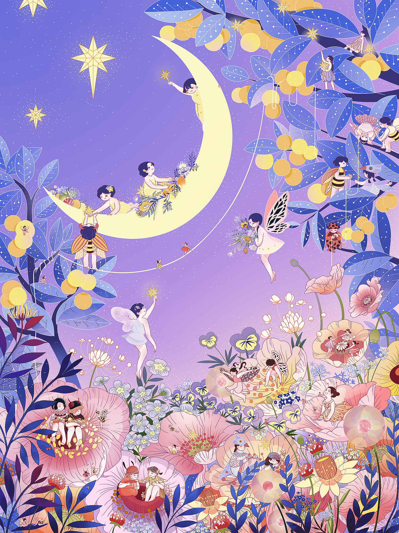 仲夏夜之梦（图ZMjY1NjIxNDMy） - 商业插画 - 站酷设计师鹿星河原创素材 - 站酷ZCOOL