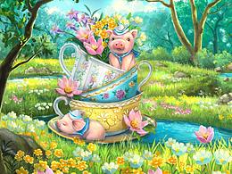 秋天的兔兔 春天的豬豬 