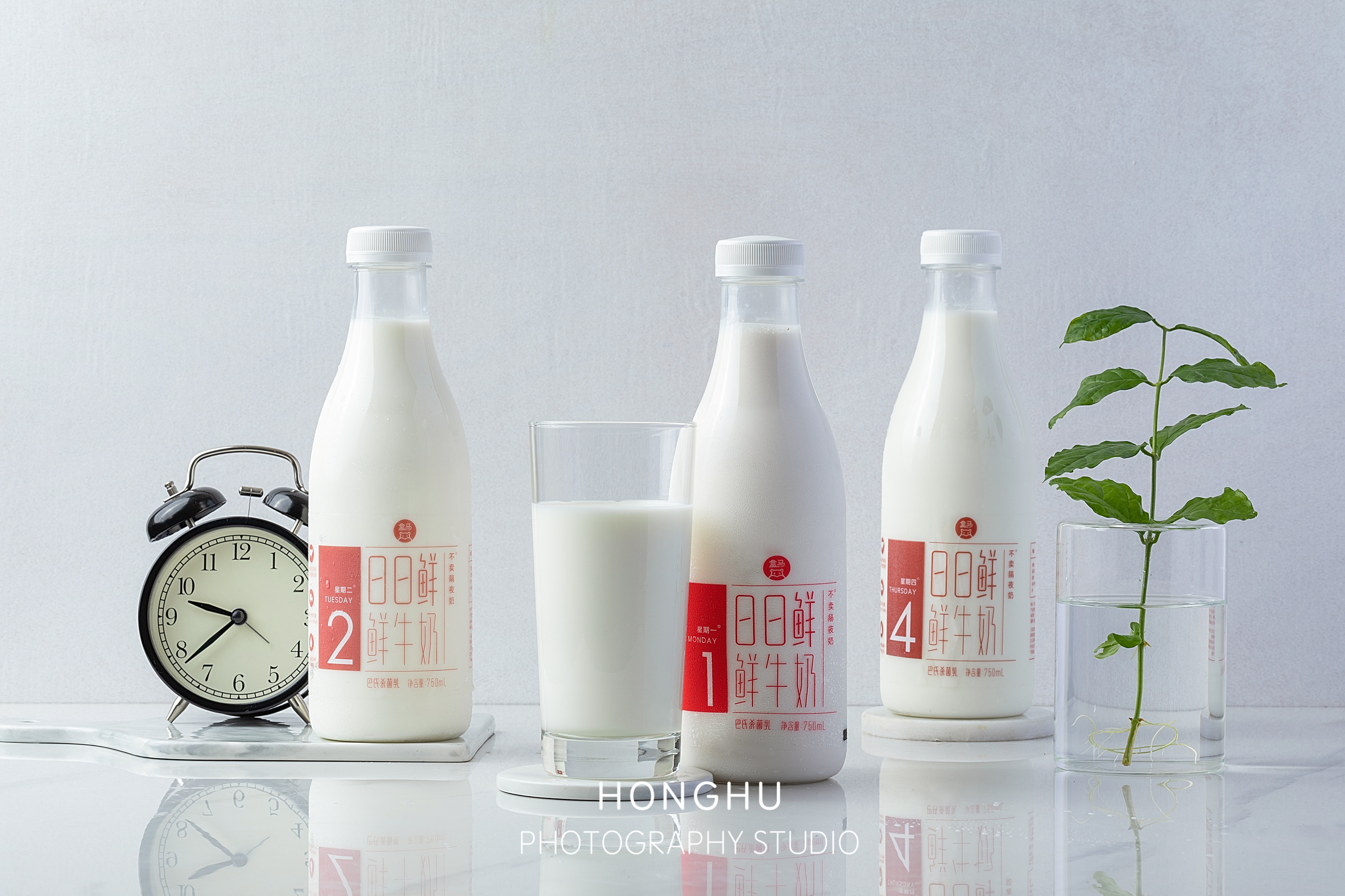 盒马鲜牛奶拍摄