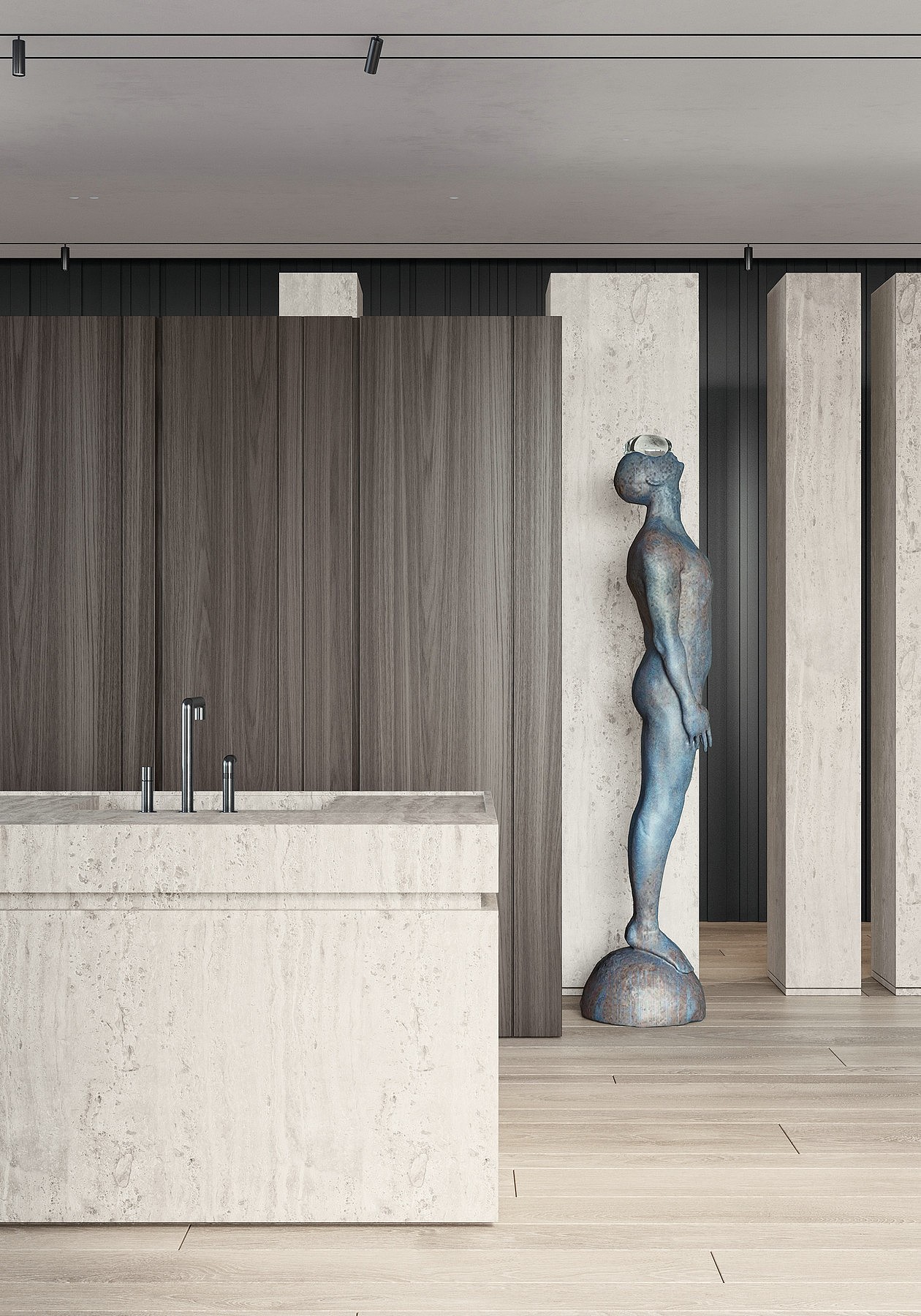 原木与简洁白,赋予空间细腻质感