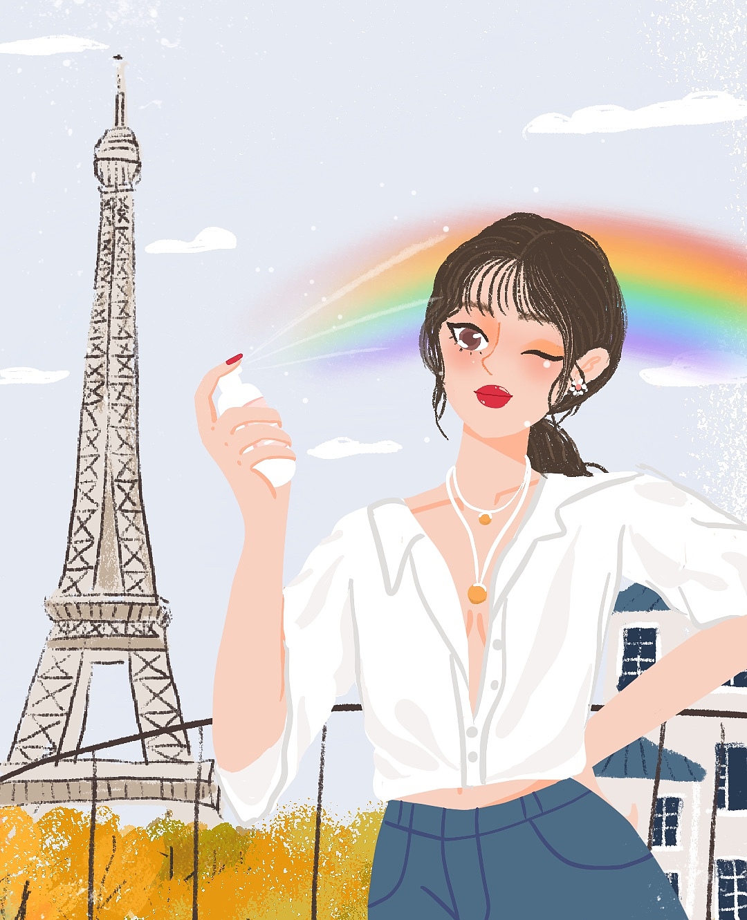 悦指间美甲插画合集