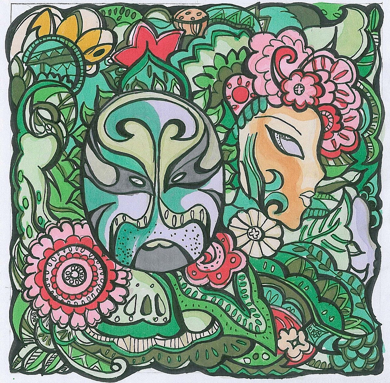 马克笔手绘国风装饰插画设计基础