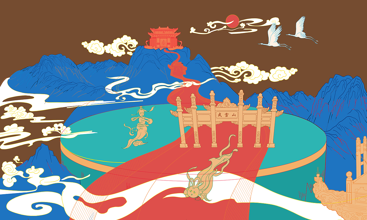 武当仙宫系列（图ZMjIzNDc2NjI0） - 商业插画 - 站酷设计师魔法少女GQ原创素材 - 站酷ZCOOL