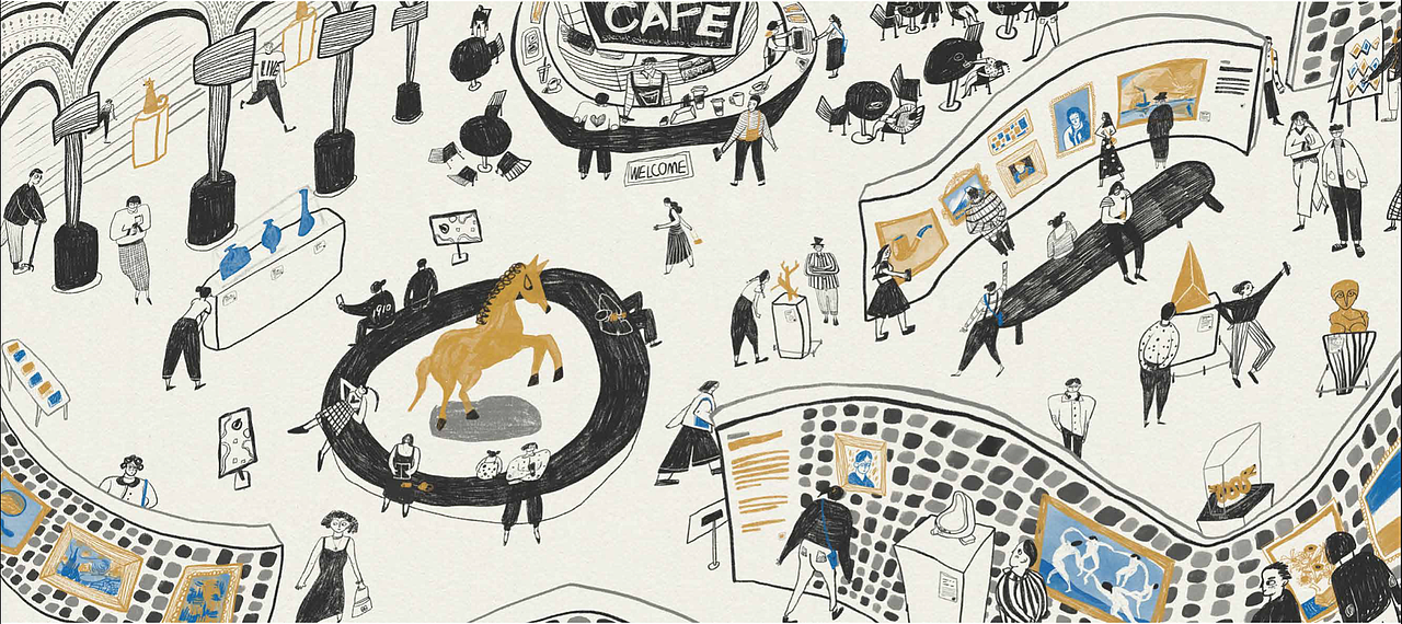 In the Park长卷系列作品（图ZMjkzMTcxOTA0） - 艺术插画 - 站酷设计师艾玛爱画马原创素材 - 站酷ZCOOL