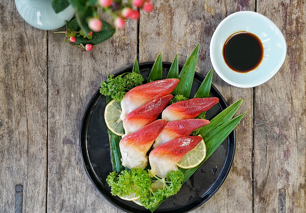 美食摄影 北极贝刺身