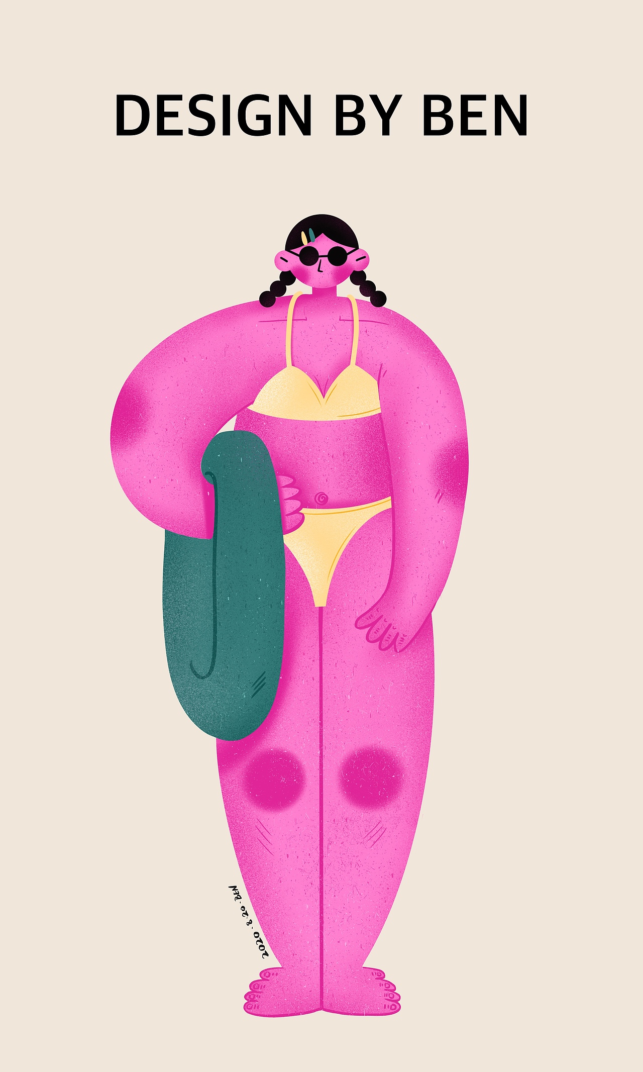 原创扁平插画人物-Cool girl（图ZMjIxODQxMDc2） - 商业插画 - 站酷设计师一只本原创素材 - 站酷ZCOOL