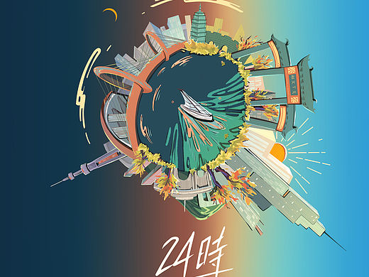 Jony J 专辑《24 時》视觉插画
