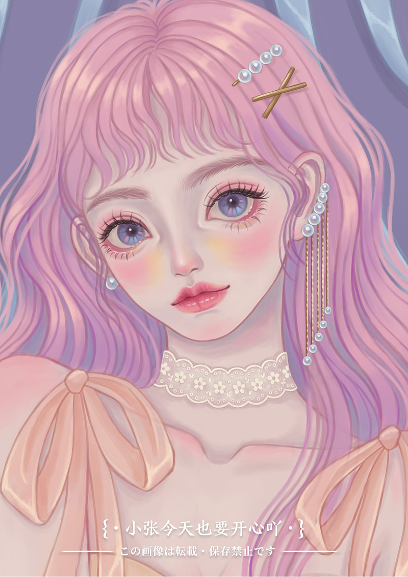 近期少女人像插画总结2（图ZMjgzMjQ3MjYw） - 商业插画 - 站酷设计师小张今天要开心吖原创素材 - 站酷ZCOOL