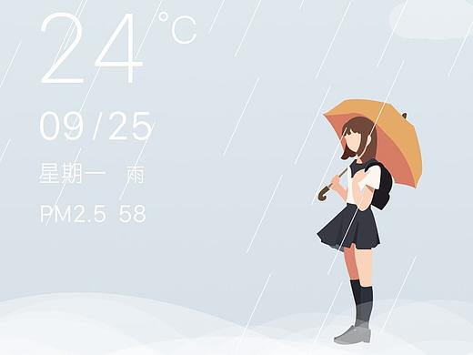 天氣界面設(shè)計(jì)（個(gè)人主頁(yè)-ZMjk2NTUzNjg=） - APP界面 - 站酷設(shè)計(jì)師朱古力美莓原創(chuàng)素材 - 站酷ZCOOL