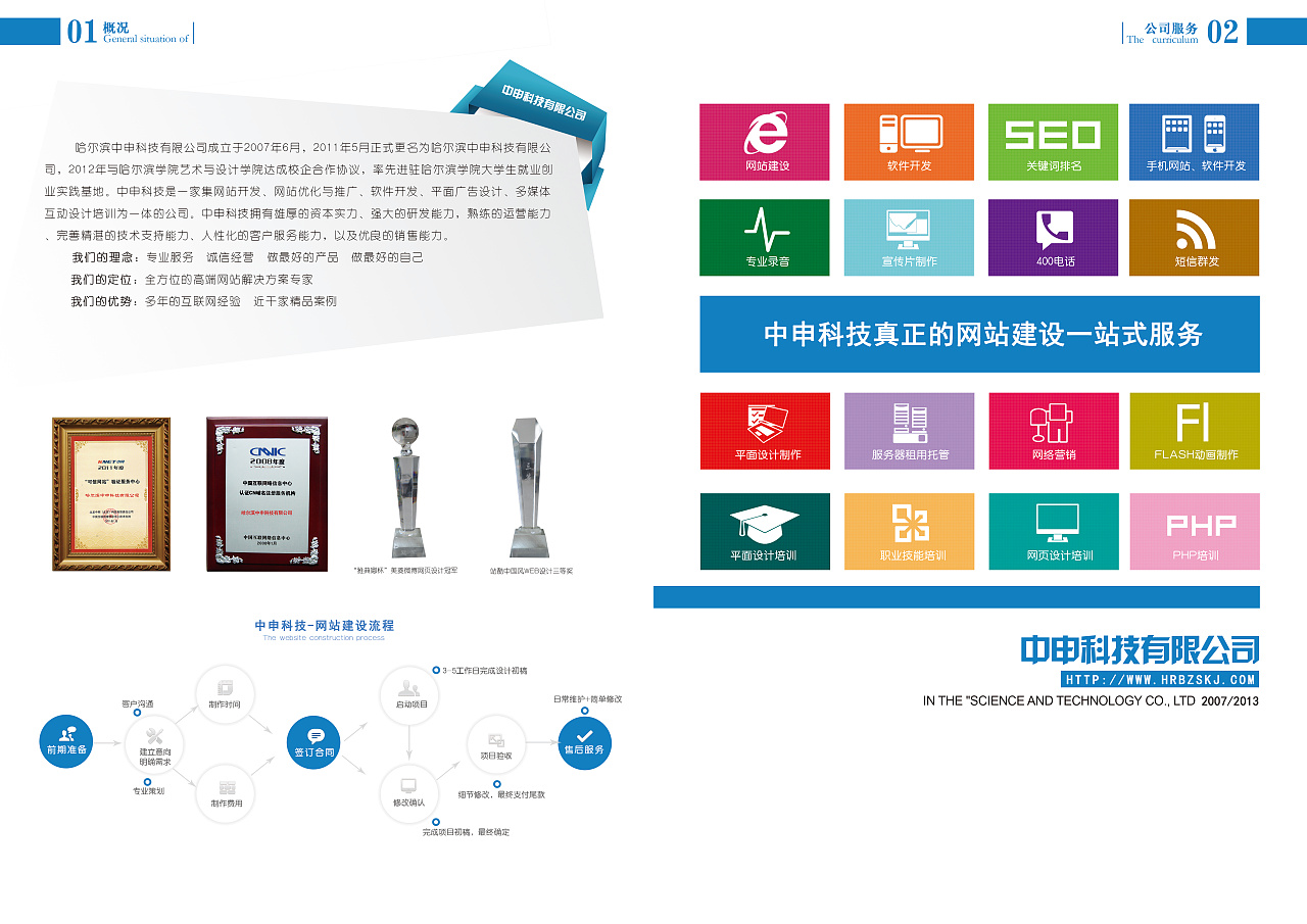哈尔滨网站设计公司 中申科技2013年宣传册