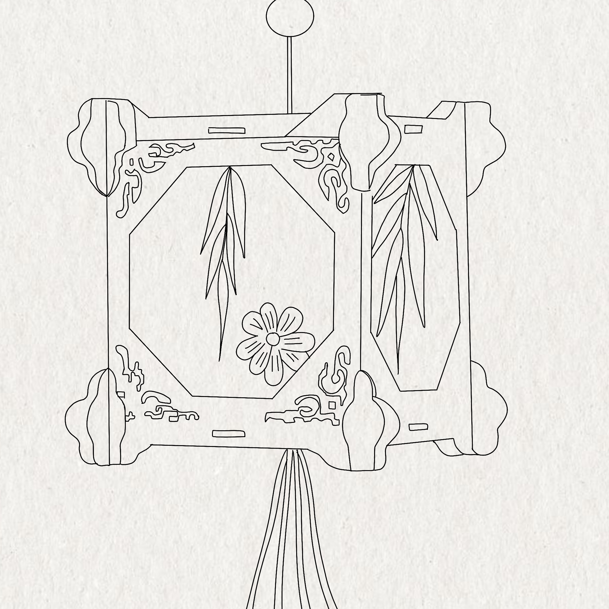 古代灯笼画法图片