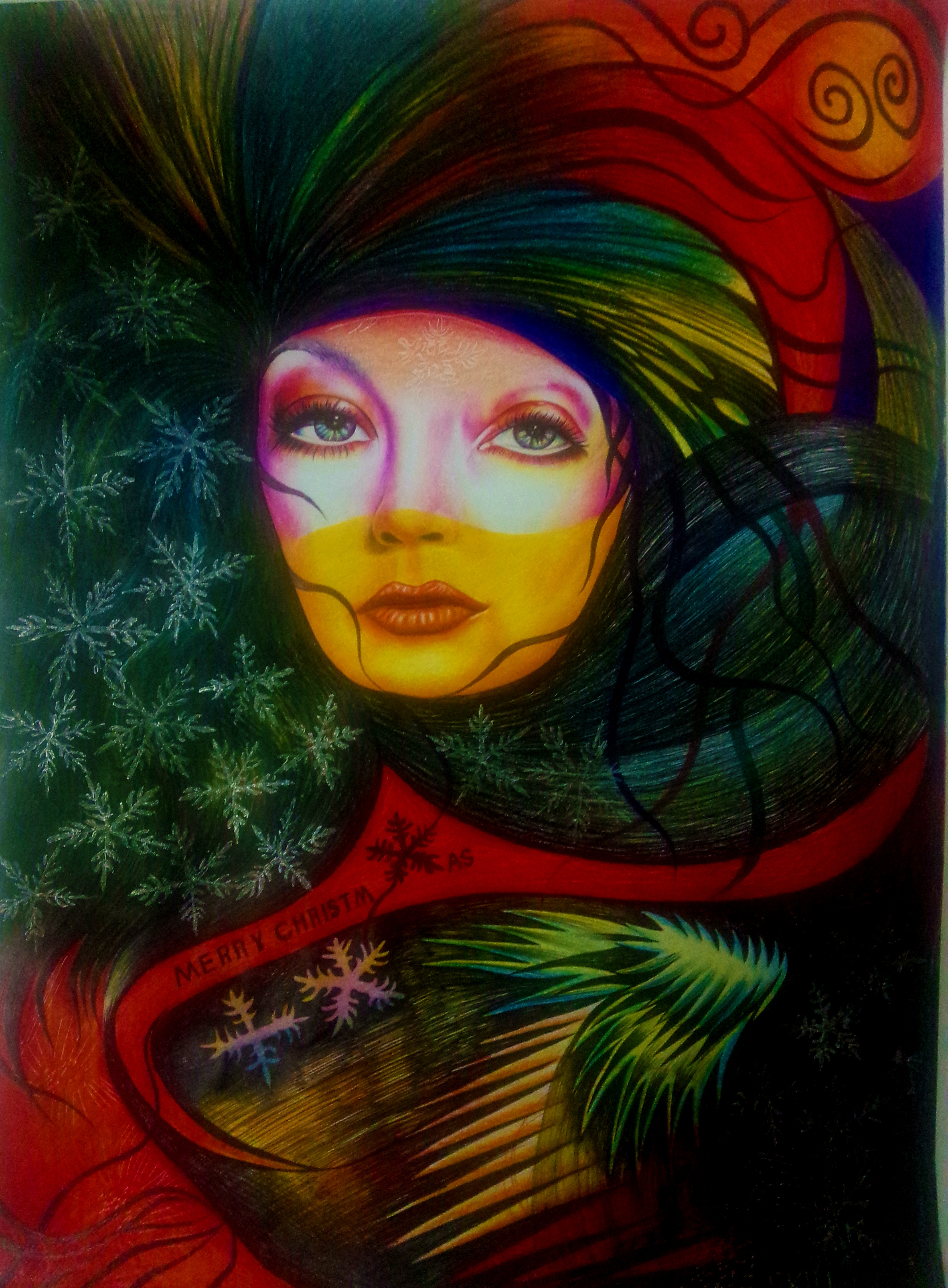 圣诞化妆舞会|纯艺术|绘画|skill老曹 - 原创作品 - 站酷 (zcool)