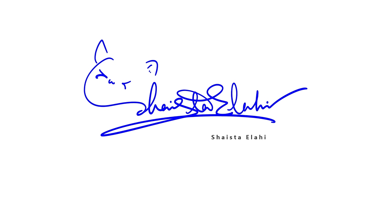 英文签名设计案例丨Shaista Elahi近百种签名设计方案