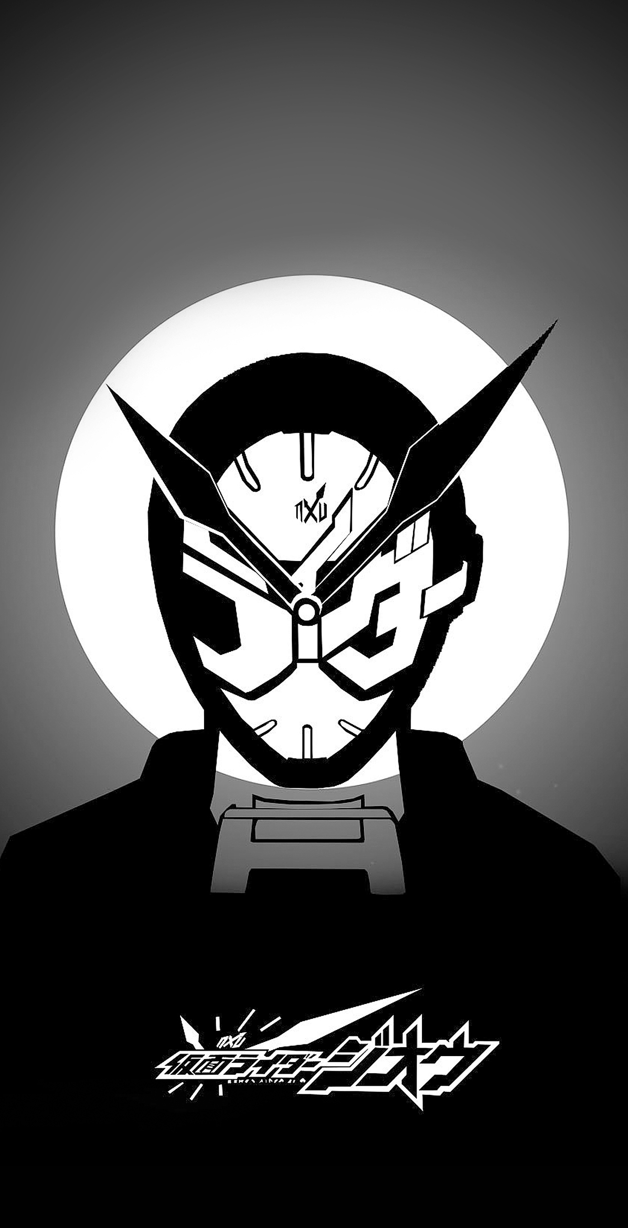 假面骑士黑白剪影