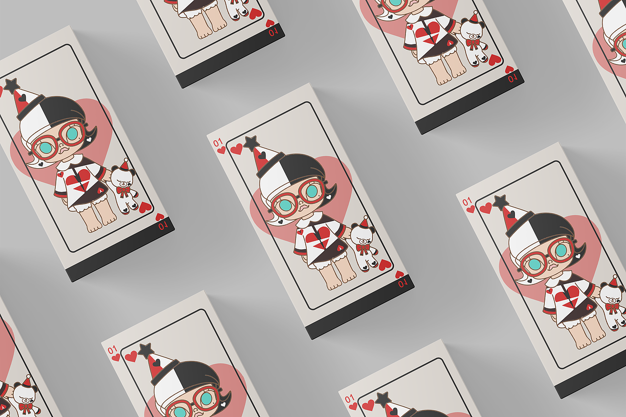 泡泡马特潮玩设计 桃心梅方