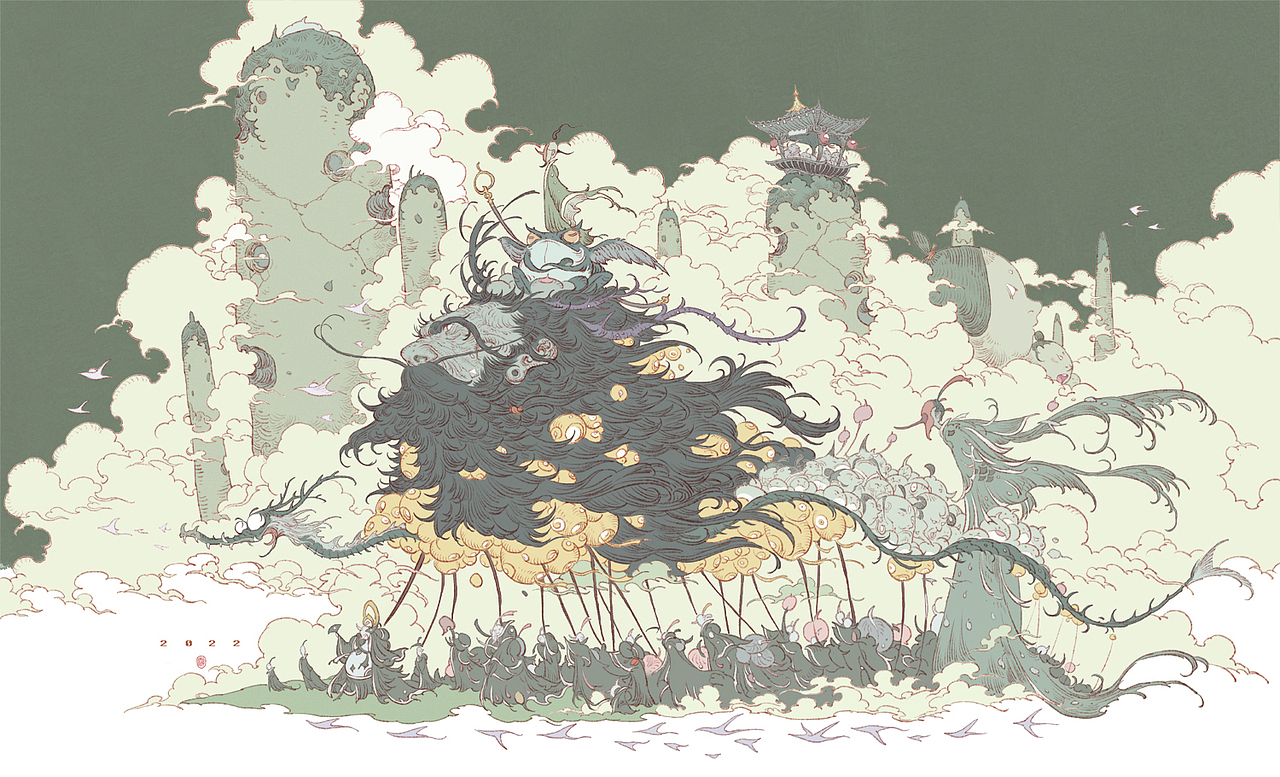 《春喜》（图ZMzE3NDkyNTky） - 艺术插画 - 站酷设计师wmm14893986原创素材 - 站酷ZCOOL