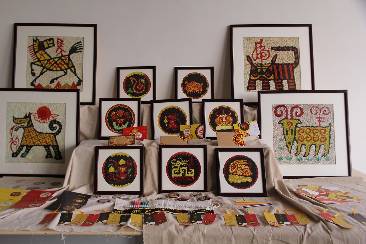 彝族文化装饰画设计——十二生肖（图ZMzI1MTcyMTI4） - 其他手工艺 - 站酷设计师肖小米原创素材 - 站酷ZCOOL