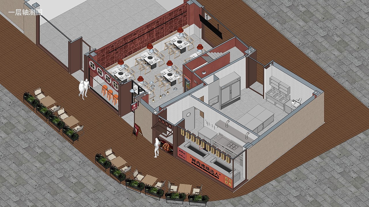 火锅&烧烤店——餐饮空间设计（图ZMzQ4NTczMjgw） - 建筑设计 - 站酷设计师小孙同学原创素材 - 站酷ZCOOL