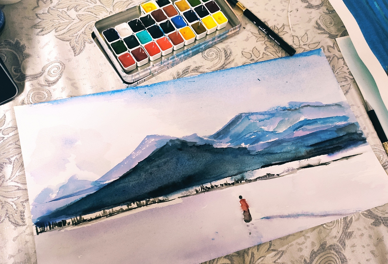 【水彩】电影《情书》水彩片段