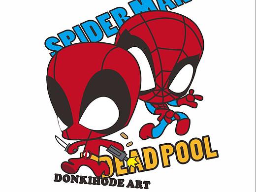 小黄人、蜘蛛侠卡通临摹