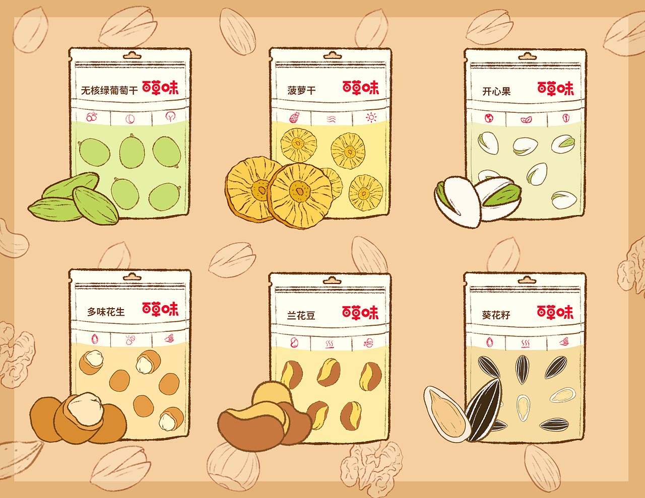 “百草味”天猫旗舰店庄园游戏（图ZMjUxMjgzNzgw） - 商业插画 - 站酷设计师艺璟原创素材 - 站酷ZCOOL