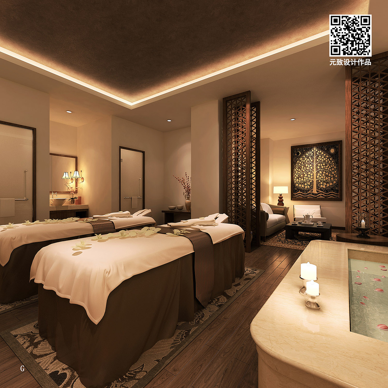 高端水疗会所装修设计美容院装修设计（图ZOTUyOTM4NDg=） - 家装设计 - 站酷设计师元致设计原创素材 - 站酷ZCOOL