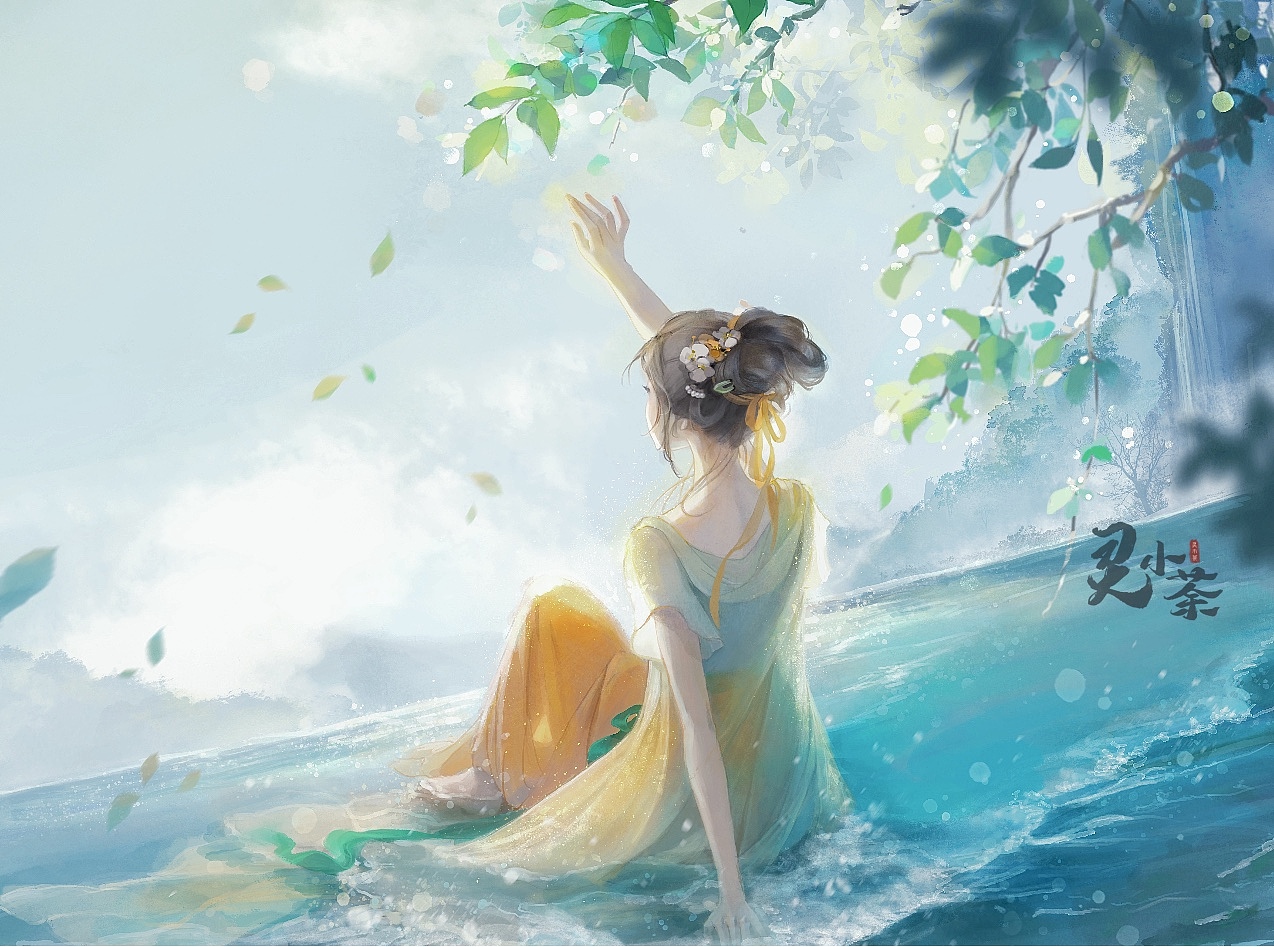 夏至（图ZMzcyMjI1MjM2） - 商业插画 - 站酷设计师灵小荼原创素材 - 站酷ZCOOL