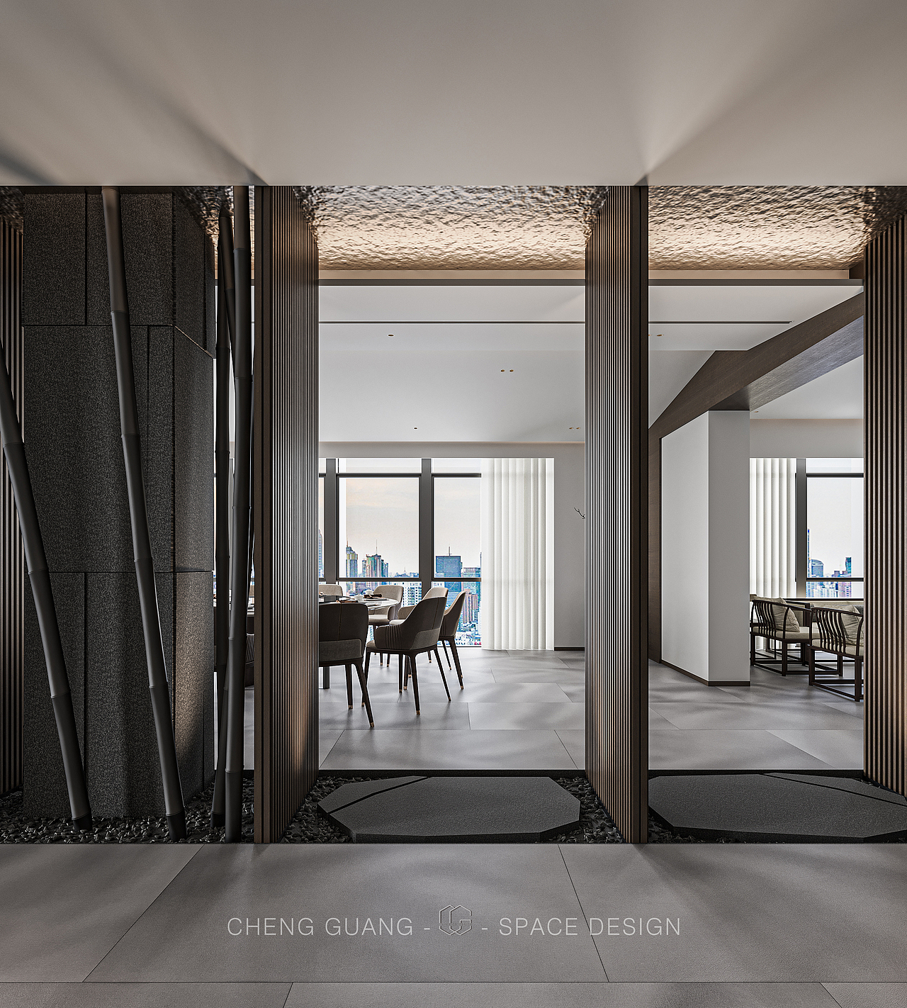 会客厅/餐厅/乘光设计/【水在天】（图ZMzQ1ODQxMTEy） - 家装设计 - 站酷设计师刘金汉原创素材 - 站酷ZCOOL