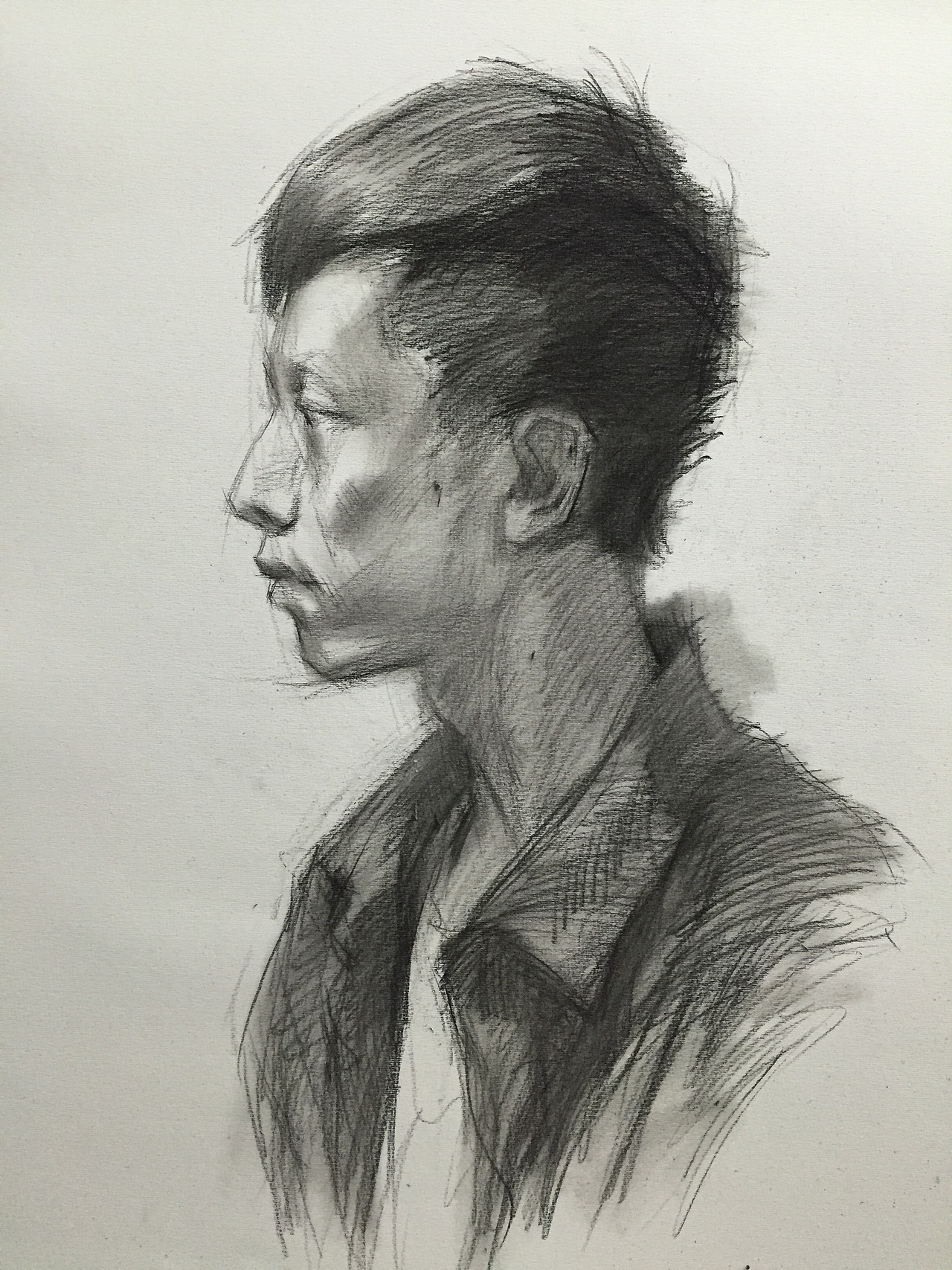 男青年全侧面绘画步骤