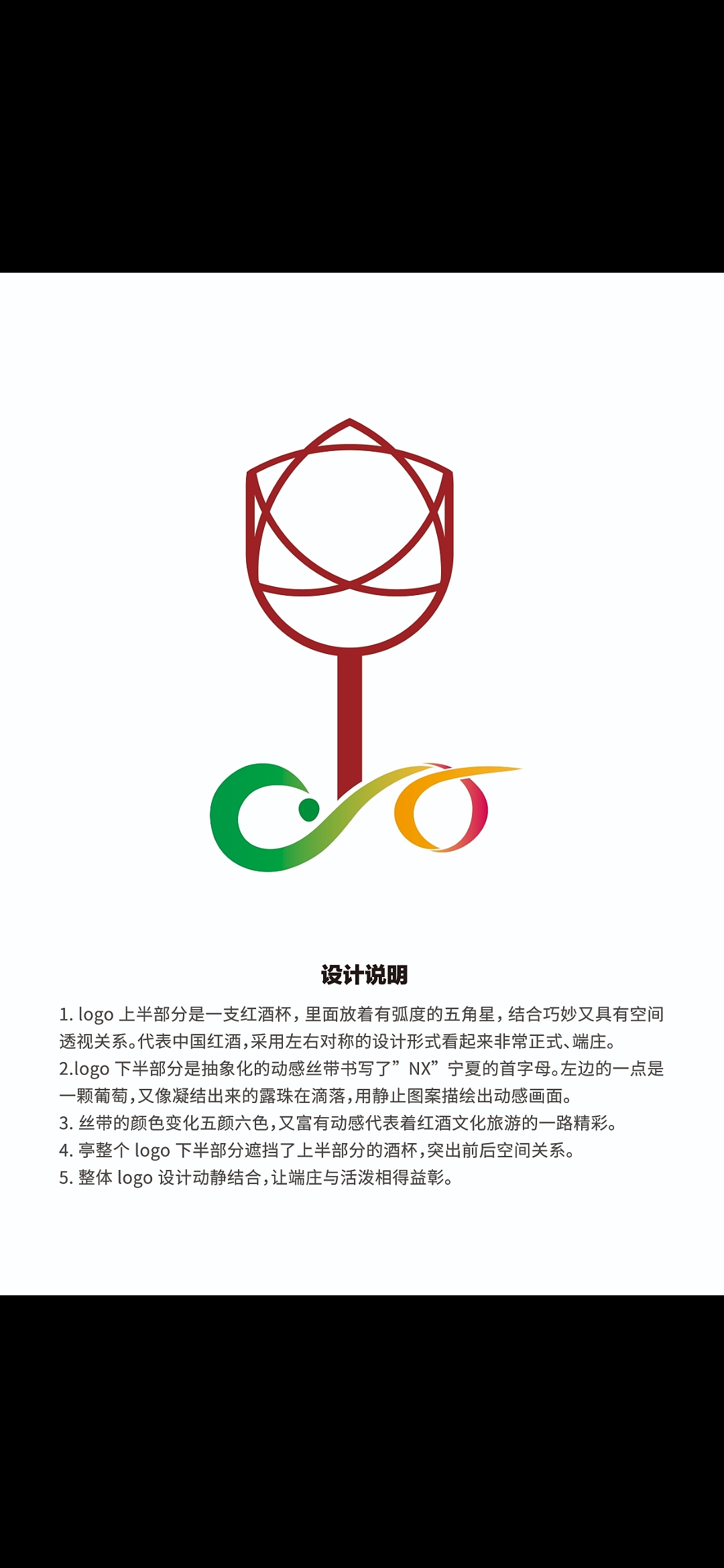 宁夏国际葡萄酒征集logo获三等奖作品