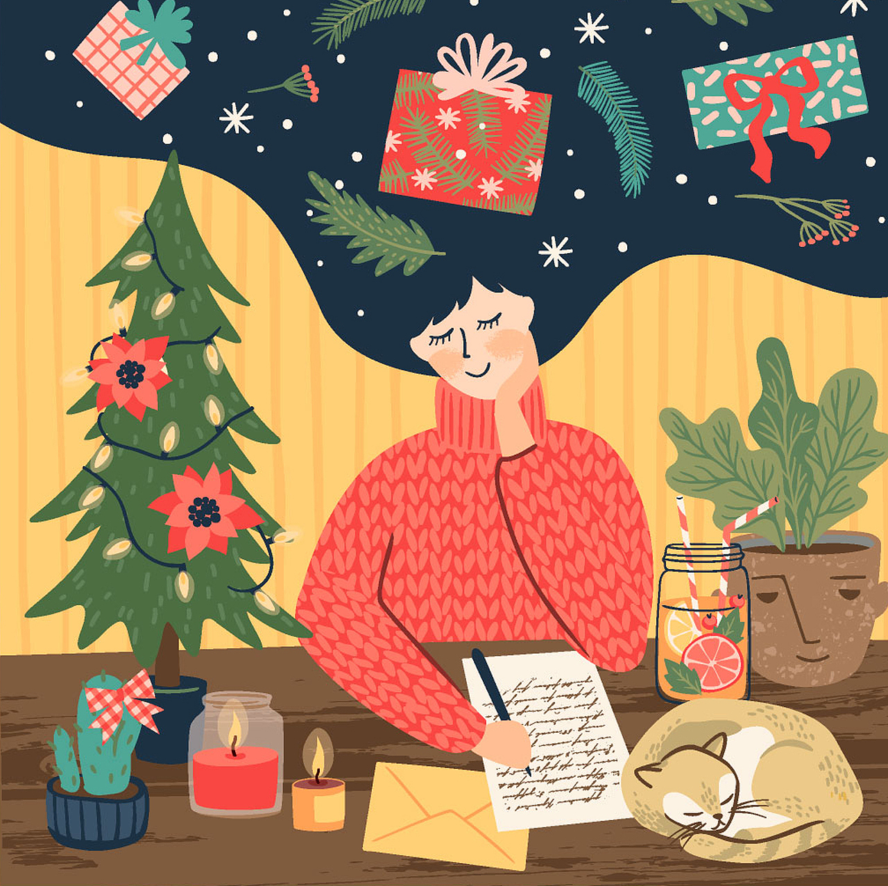 节日祝福系列（图ZMjQ1NjkyMjQ4） - 儿童插画 - 站酷设计师Jassie_Illust原创素材 - 站酷ZCOOL