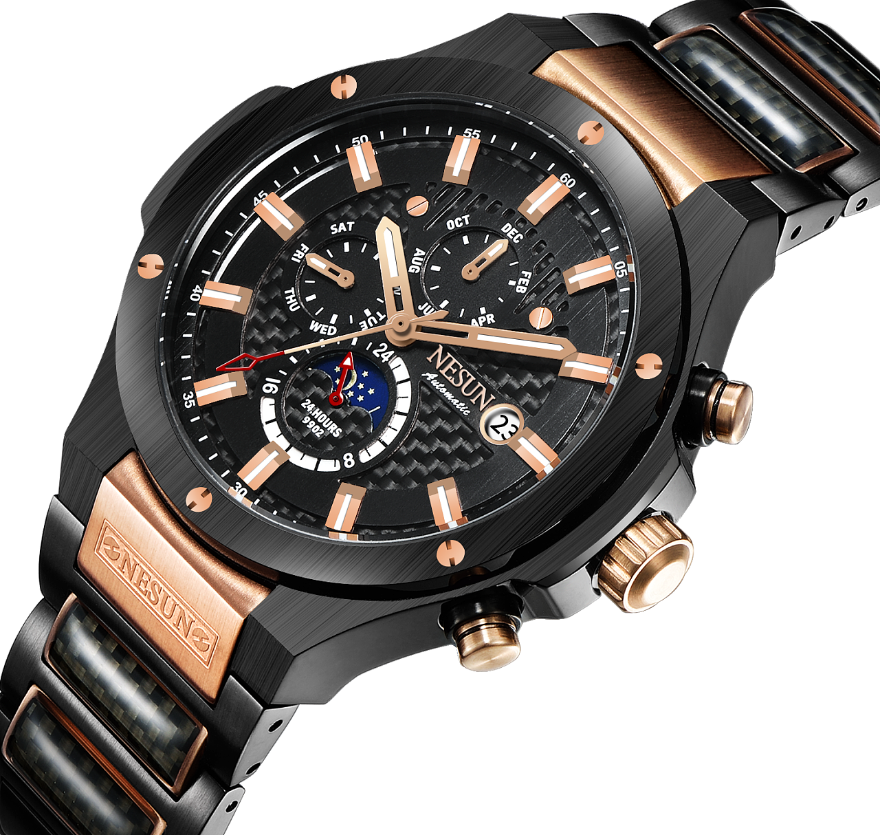手表摄影/nesun尼尚手表男士机械表全自动夜光防水男表