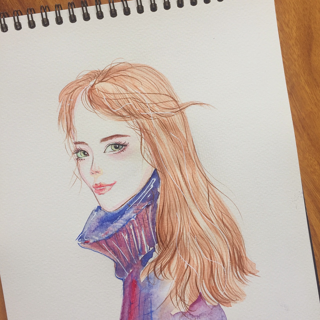 卡通水彩头像日记