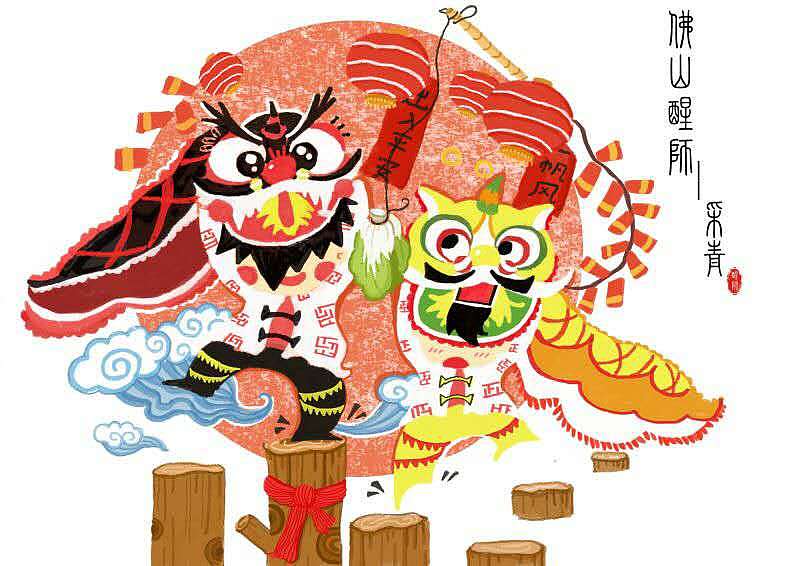 69原创作品插画概念设定familymart435guobaol舞狮资料50guobaol