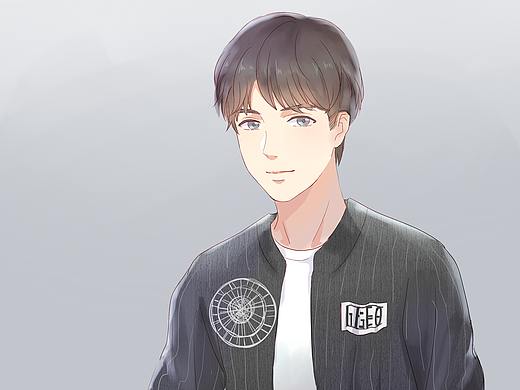 原创动漫男生插画