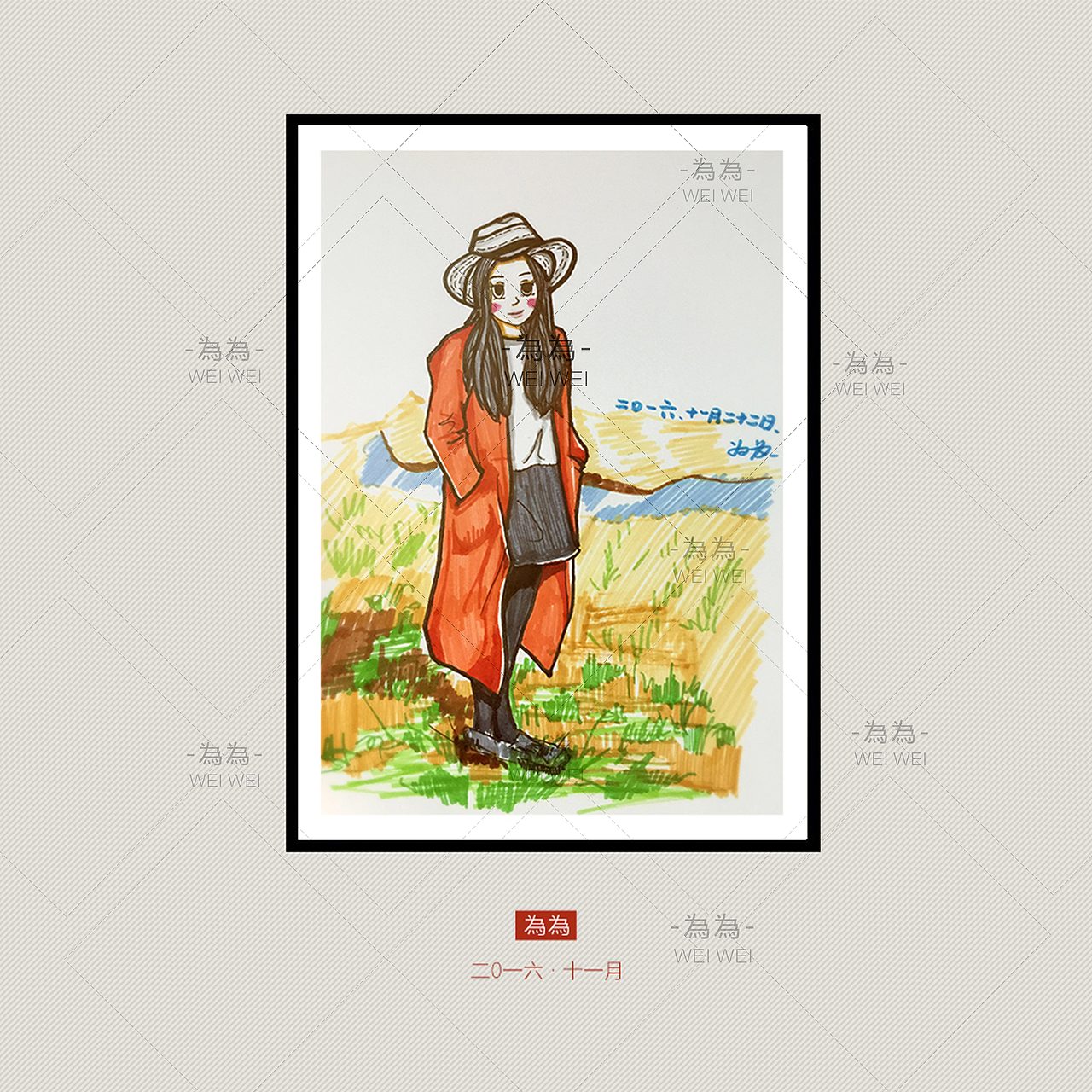 闲时手绘——插画人物（图ZMTAwNDkxMDA0） - 创作习作 - 站酷设计师為為原创素材 - 站酷ZCOOL