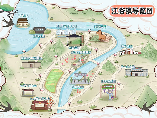乡镇手绘地图怎么画？