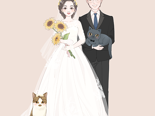 【手绘婚纱照】
