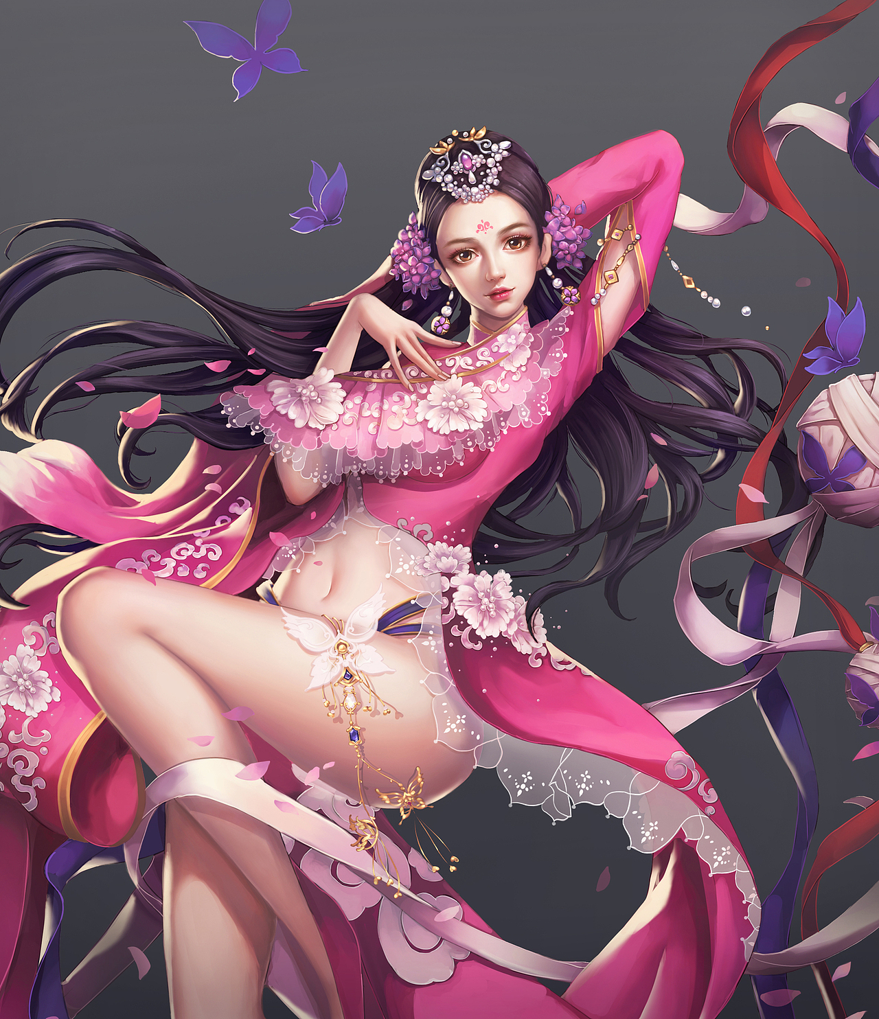 惊鸿舞（图ZNDczMjk4MjA=） - 游戏原画 - 站酷设计师小白酱milkyu原创素材 - 站酷ZCOOL